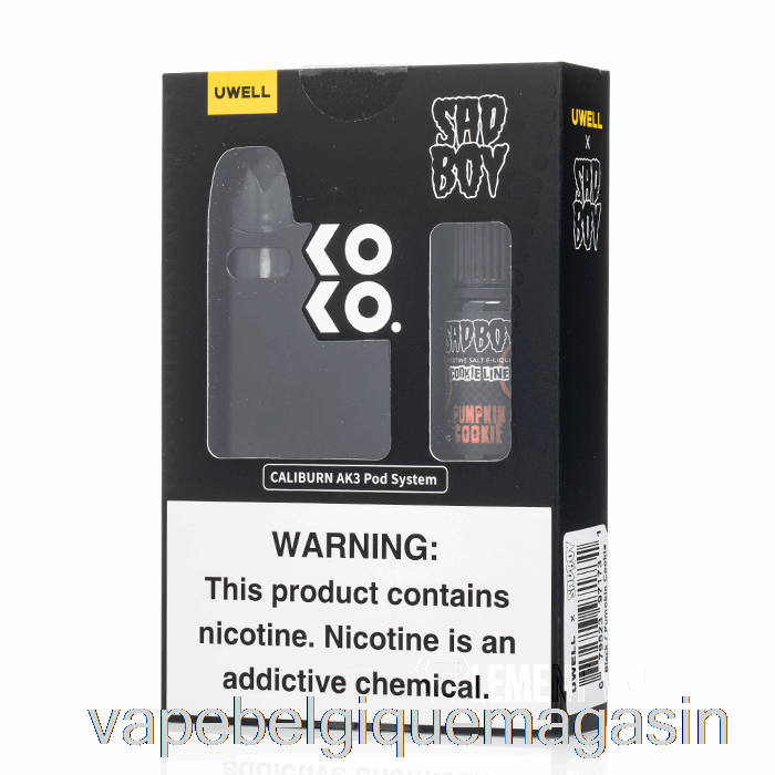 Vape Juice Uwell X Dv Caliburn Ak3 Kit + 50 Mg De Sel De Nic [noir] Sadboy - Cookie à La Citrouille